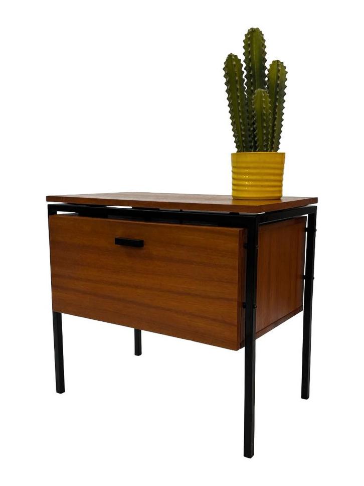 Vintage Audiomeubel Tv Kastje Kast Jaren 60 Teak fineer, Huis en Inrichting, Kasten | Ladekasten, Gebruikt, Minder dan 100 cm