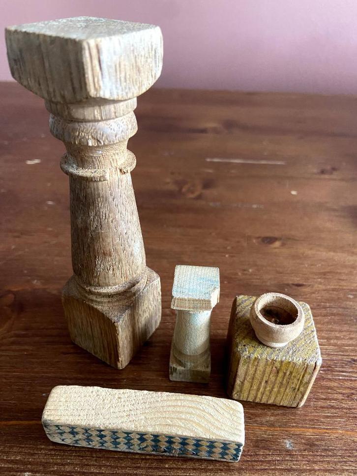 Vintage blokken architectonische vormen diverse, Antiek en Kunst, Curiosa en Brocante, Ophalen of Verzenden