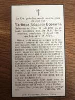 Uden, Martinus Johannes Goossens 1927-1951, Verzamelen, Bidprentjes en Rouwkaarten, Ophalen of Verzenden