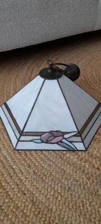 Hanglamp # tafellamp # brocante # tiffani # mooie kitsch, Ophalen of Verzenden, Zo goed als nieuw, Glas, Minder dan 50 cm