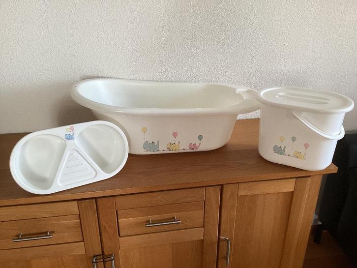 Babybadje met toebehoren, Kinderen en Baby's, Badjes en Verzorging, Gebruikt, Badje, Standaard, Ophalen