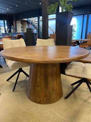 LEEGVERKOOP MANGO HOUTEN ONDERSTEL ROND BLAD 120 CM ! 459
