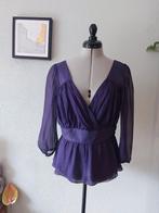 Tara Jarmon paarse blouse 40, Kleding | Dames, Blouses en Tunieken, Maat 38/40 (M), Tara Jarmon, Paars, Ophalen of Verzenden