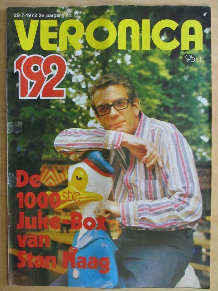Veronica 1972 Sandy Coast John & Yoko Hanny & de Rekels Ryan, Verzamelen, Tijdschriften, Kranten en Knipsels, Tijdschrift, Nederland