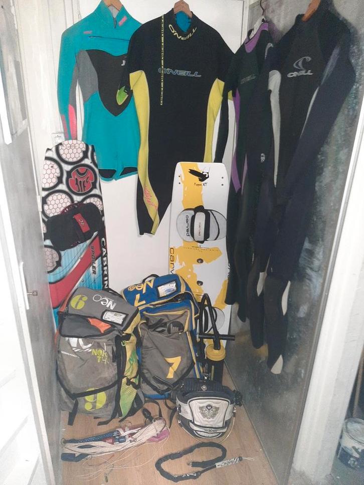 Kitesurfsets o.a North Rebel 7,8,9 North Neo 7,9 Gin Zulu 11, Watersport en Boten, Kitesurfen, Gebruikt, Kitesurf-set, 9 m², Twintip