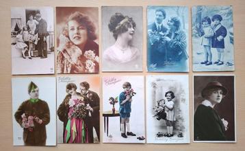 10 vintage ansichtkaarten beschikbaar voor biedingen