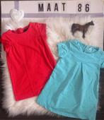 Jurken set rood blauw maat 86, Ophalen of Verzenden, Gebruikt, Meisje, Jurkje of Rokje