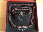 Granaten collier plus armband/ zilver, Verzenden, Zilver, Ketting, Met edelsteen