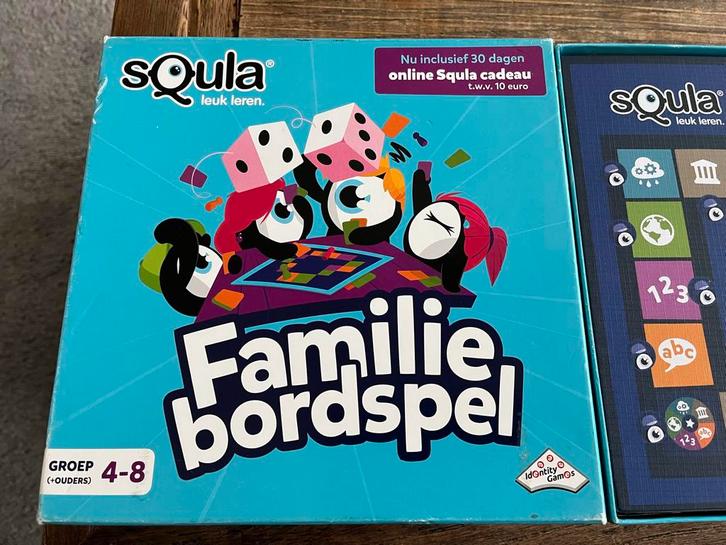 Squla Familie Bordspel, Hobby en Vrije tijd, Gezelschapsspellen | Bordspellen, Gebruikt, Een of twee spelers, Drie of vier spelers