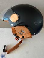 Demm scooter helm zwart, Fietsen en Brommers, Brommerhelmen, Ophalen, Zo goed als nieuw, Medium, Demm