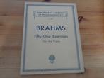 Brahms - 51 exercises, Muziek en Instrumenten, Bladmuziek, Piano, Gebruikt, Ophalen of Verzenden, Artiest of Componist