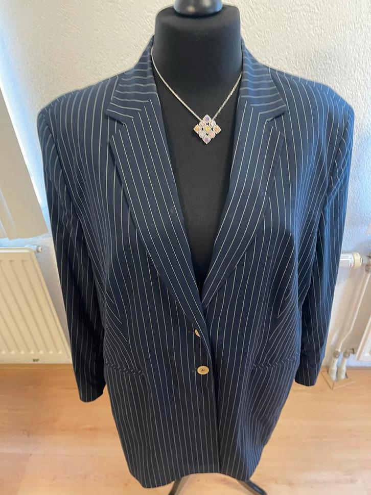 Ulla Popken marineblauw colbert maat 52/54, Kleding | Dames, Jasjes, Kostuums en Pakken, Zo goed als nieuw, Jasje, Maat 46/48 (XL) of groter