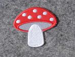 strijkembleem paddestoel   5 x 5 cm Nieuw, Hobby en Vrije tijd, Nieuw, T, Ophalen of Verzenden, H