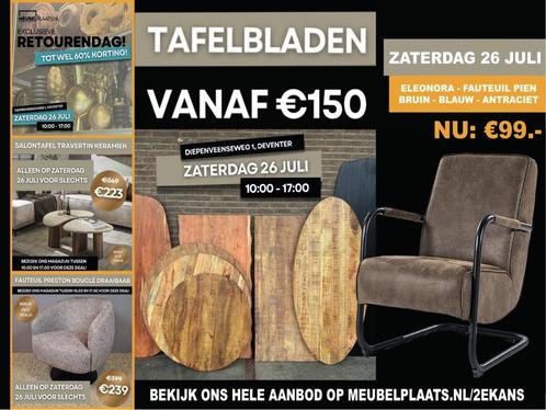 Hoge KORTING Retouren Meubelen Tafelbladen salontafel stoel, Huis en Inrichting, Overige Huis en Inrichting, Nieuw, Ophalen