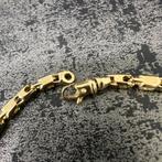 14k gouden armband massief schakel monte carlo, Ophalen of Verzenden, Nieuw, Goud