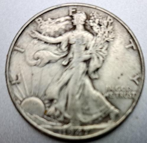 Verenigde Staten, Half Dollar 1947 - zilver, Postzegels en Munten, Munten | Amerika, Losse munt, Noord-Amerika, Zilver, Ophalen of Verzenden