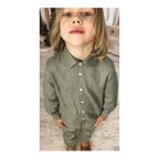 Shirt green linen - maat : 110 -1, Overhemd of Blouse, Nieuw, Ophalen of Verzenden, Ik Willem BV