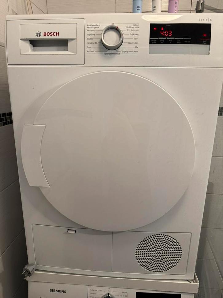 Bosch warmtepompdroger A++, Witgoed en Apparatuur, Wasdrogers, Zo goed als nieuw, Condens, 8 tot 10 kg, Minder dan 85 cm, Ophalen