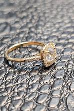Prachtige 14 karaat gouden ring met zirkonia steen, Nieuw, Ophalen of Verzenden, Dame, Goud