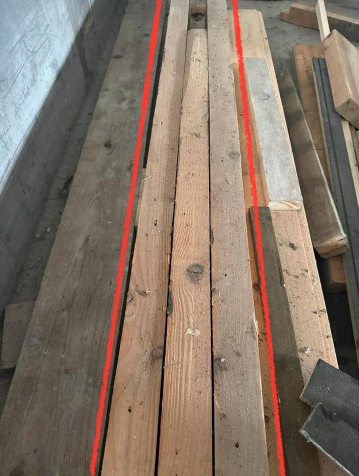 Houten Balken | 3 Stuks | Constructiehout, Doe-het-zelf en Verbouw, Hout en Planken, Gebruikt, Balk, Vuren, 300 cm of meer, 50 mm of meer