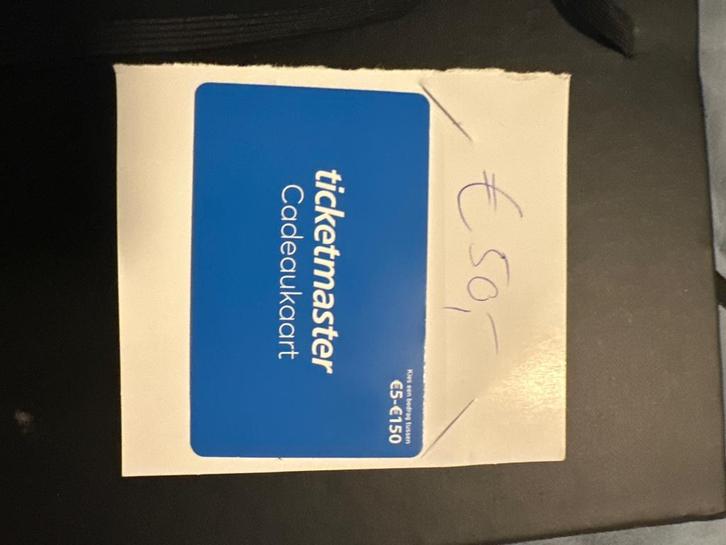 Ticketmaster cadeaukaart €50, Tickets en Kaartjes, Concerten | Overige, Drie personen of meer, Augustus