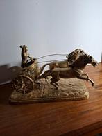 Bronzen Romeinse strijdwagen., Antiek en Kunst, Ophalen of Verzenden