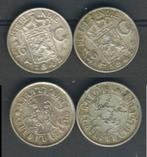 2x 1/10 Gld 1945 p Nederlands Ned Indië Zilver Munt c-346 jd, Postzegels en Munten, Munten | Nederland, Setje, Zilver, Ophalen of Verzenden