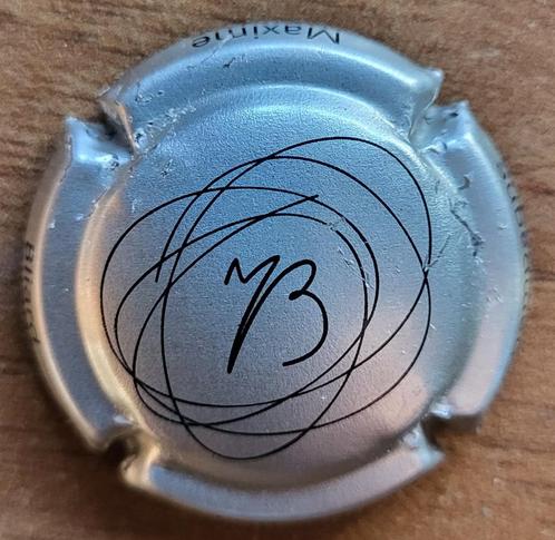 Champagnecapsule Maxime BLIARD Lumière zilver & zwart nr 01a, Verzamelen, Wijnen, Zo goed als nieuw, Champagne, Frankrijk, Ophalen of Verzenden