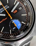 Seiko 6139-7020 Chronograph Speedtimer – Black Dial  – 1970s, Sieraden, Tassen en Uiterlijk, Horloges | Heren, Gebruikt, Staal