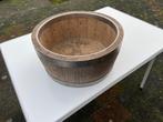 Vintage houten kaasvat groot rond, Ophalen of Verzenden, Gebruikt, Rond, Hout