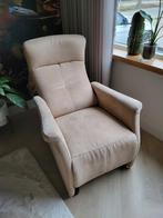 Relax fateuil, uitklapbare fateuil relaxfauteuil beige bruin, Huis en Inrichting, Fauteuils, Ophalen, Gebruikt, 75 tot 100 cm