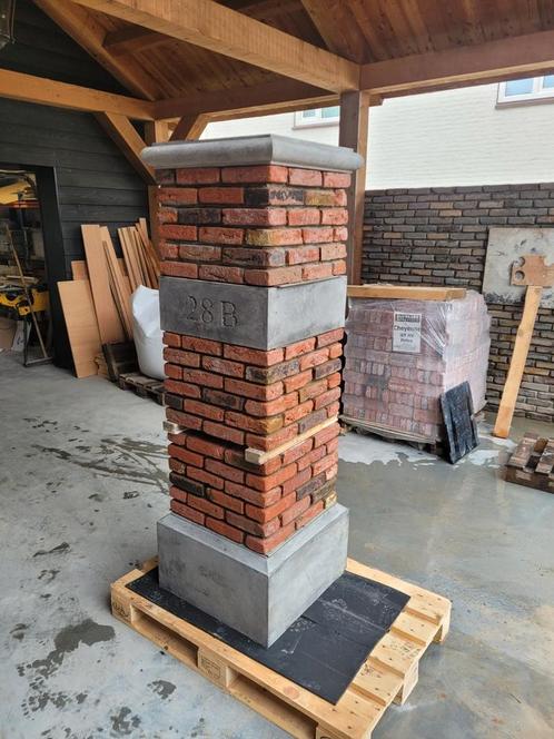 Gemetselde zuilen, Doe-het-zelf en Verbouw, Metselstenen, Zo goed als nieuw, Beton, Ophalen