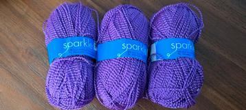 Sparkle Paars Wol - 3 Bollen beschikbaar voor biedingen
