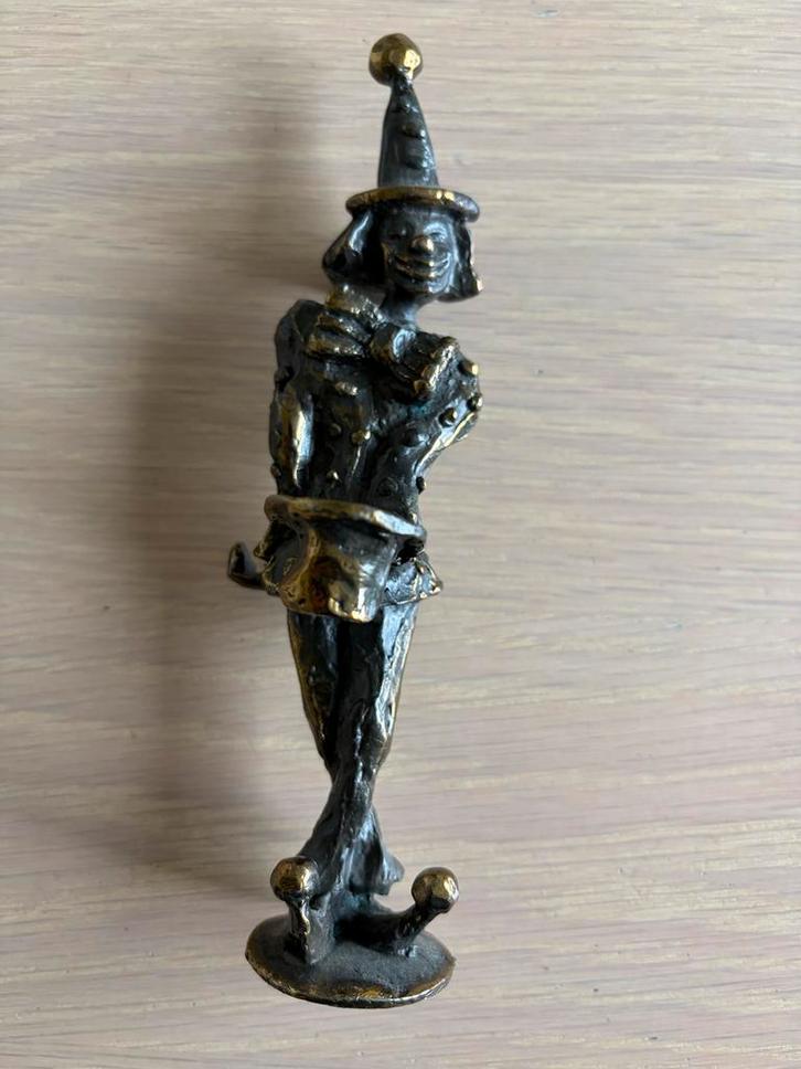 Bronzen Clown Beeldje van Corry Ammerlaan, Antiek en Kunst, Kunst | Beelden en Houtsnijwerken, Ophalen of Verzenden