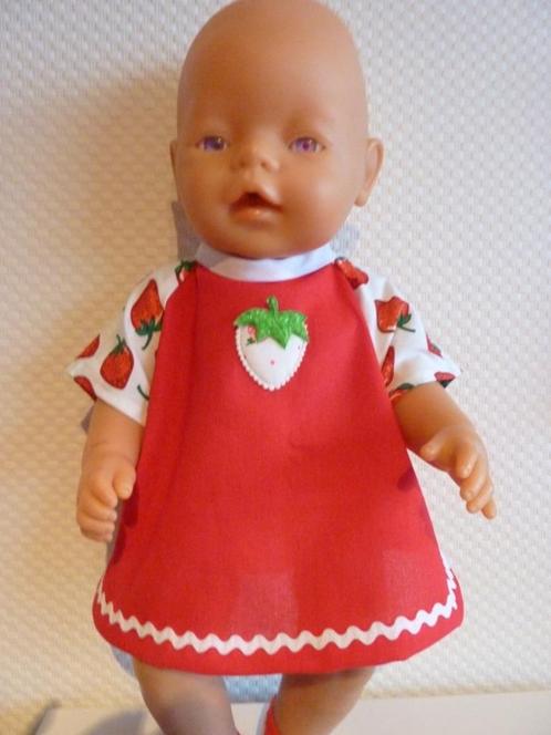 Jurkje met kort mouwtje past de baby born Poppenkleertjes, Kinderen en Baby's, Speelgoed | Poppen, Nieuw, Babypop, Ophalen of Verzenden