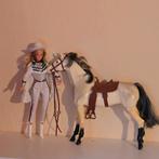Vintage Barbie western 1980 met paard, Verzamelen, Ophalen of Verzenden, Gebruikt