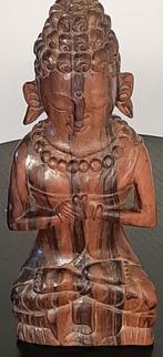 ☸️Vintage: Hardhouten boeddha - Dharmachakra mudra🏷️€75,-, Huis en Inrichting, Woonaccessoires | Boeddhabeelden, Ophalen of Verzenden