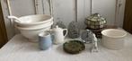 Brocante beslagkom - soeplepel - bloempotje - koffiepotje, Ophalen of Verzenden