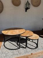 Set 3 ronde salontafels, Ophalen, Rond, 50 tot 100 cm, Zo goed als nieuw