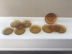 Vintage Arcoroc Sierra Amber Dinerborden en ontbijtborden 10, Huis en Inrichting, Keuken | Servies, Ophalen of Verzenden, Zo goed als nieuw