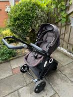 Donkergrijze kinderwagen, Kinderen en Baby's, Gebruikt, Kinderwagen, Overige merken, Verstelbare duwstang