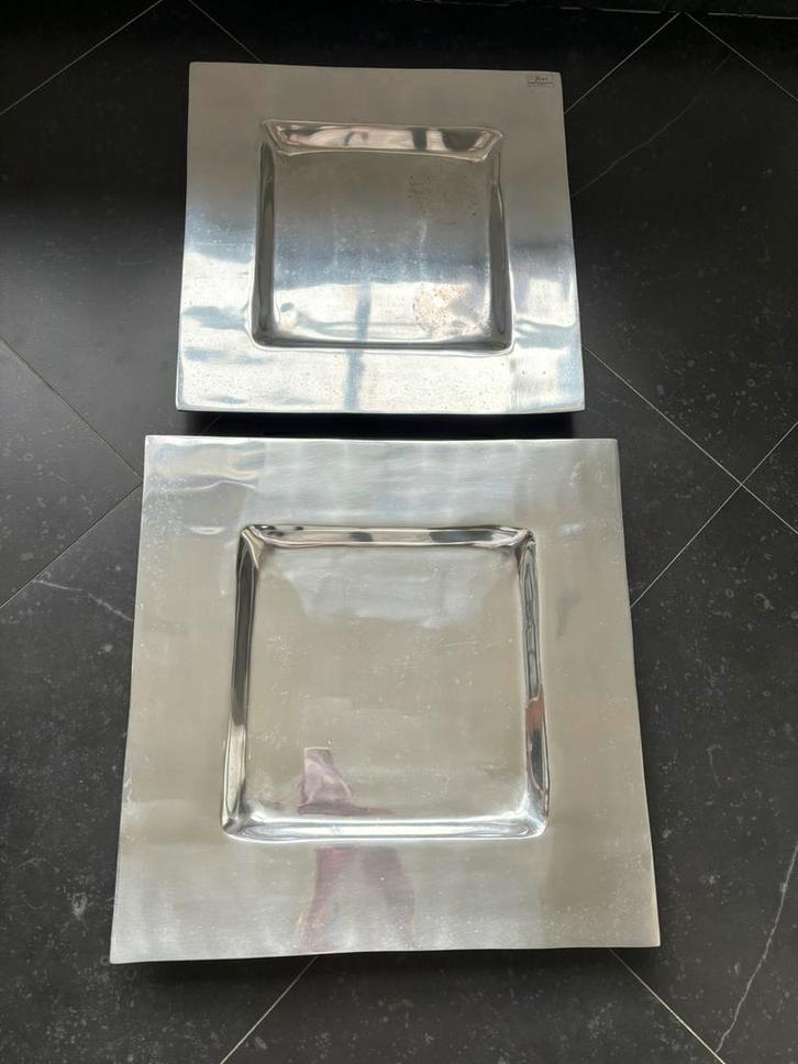 2 decoratie schalen van Bob Design, Huis en Inrichting, Woonaccessoires | Schalen en Manden, Gebruikt, Schaal, Vierkant, Overige materialen