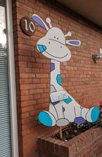 Geboortebord Giraffe, Kinderen en Baby's, Kraamcadeaus en Geboorteborden, Ophalen, Zo goed als nieuw