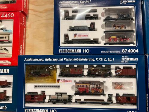 Fleischmann jubileumsets 4904 en 874904, (120 jaar Flm), Hobby en Vrije tijd, Modeltreinen | H0, Zo goed als nieuw, Rails, Gelijkstroom