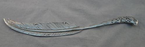 Nederlands Zilveren Briefopener ivv Veer met Fazantenkop, Antiek en Kunst, Antiek | Goud en Zilver, Ophalen of Verzenden