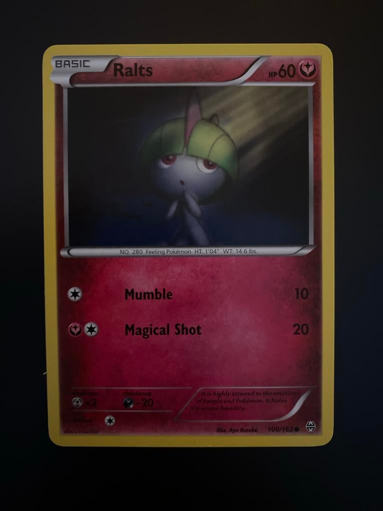 Ralts 100/162 Pokémon XY BreakThrough 2015 Packfresh Mint, Ophalen of Verzenden, Zo goed als nieuw, Losse kaart