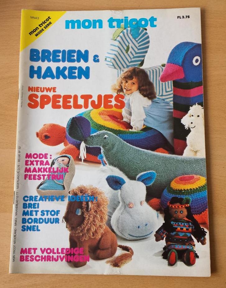 Mon Tricot Nieuwe Speeltjes - Breien en Haken - nr.12 - 1977, Hobby en Vrije tijd, Breien en Haken, Gebruikt, Breien of Haken
