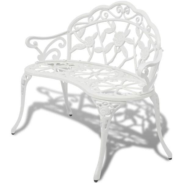 Tuinbank 100 cm gietaluminium wit €169, Tuin en Terras, Tuinmeubel-accessoires, Nieuw, Ophalen of Verzenden