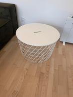 Ikea KVISTBRO Opbergtafel - Wit - 61 cm, Minder dan 55 cm, Metaal of Aluminium, Rond, Zo goed als nieuw