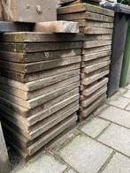 Grijze tegels met facet 50x50, Tuin en Terras, Ophalen, Zo goed als nieuw